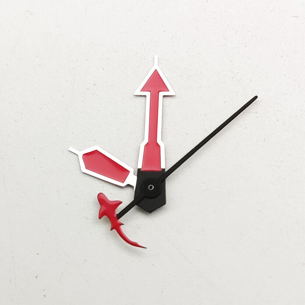 Silver fish-shaped second hand with trim for NH35A/NH36A/4R36 watch movement, precision fit.