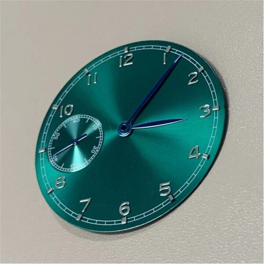 Cadran de montre pilote vert 37 mm compatible avec le mouvement <tc>ETA</tc> 6497 sans logo BP08
