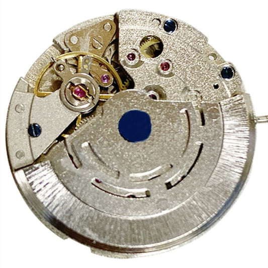 MG2813 Automatic mechanical watch with silver dial, small seconds at 6, date at 9, and moon phase detail