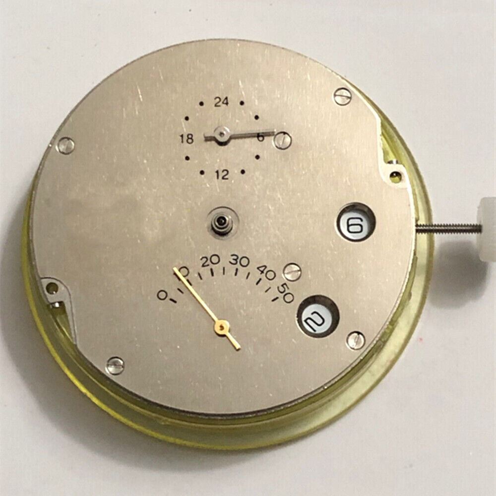 Asian 8205 2813 watch with kinetic energy and mechanical 24-hour movement display.