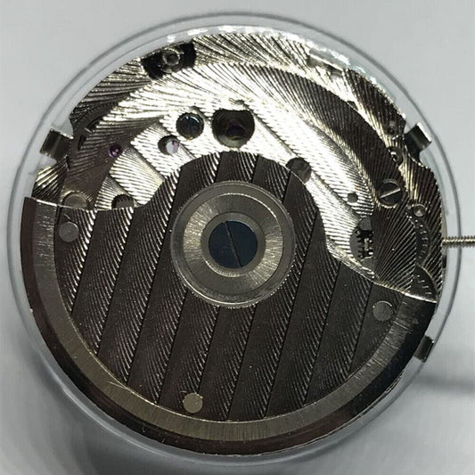 3 Hands China Made watch accessory with multi-function perpetual calendar at 12 o'clock, mechanical movement detail.