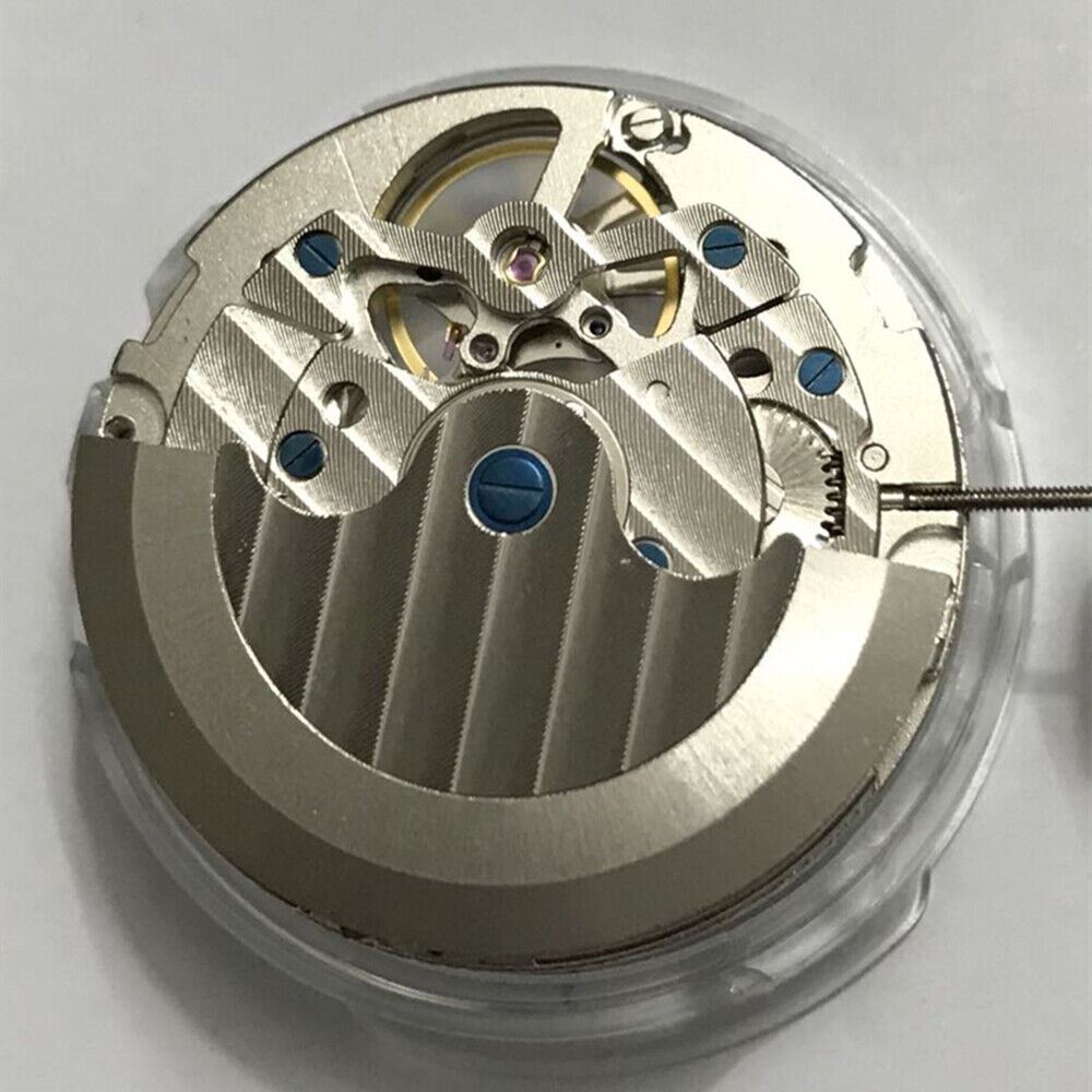 Shanghai automatic mechanical watch featuring a hollow balance wheel at 6 o'clock, elegant China-made timepiece.