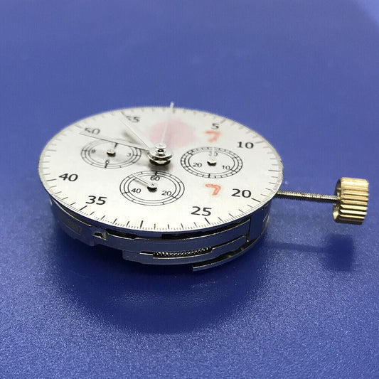 Asian 7750 Automatic Chronograph Movement with ETA 7753 layout showcasing 3, 6, and 9 o?clock subdials for watch accessories