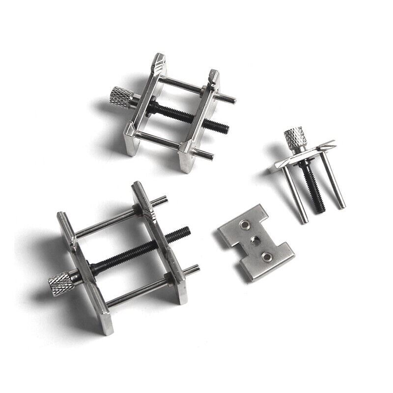 3-in-1 Alloy Reversible Movement Holder Clamp for watch repair, durable China-made tool, model 4040 4039.