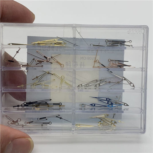 Quartz watch hands set for 8205/8200 movement, includes small, minute, and hour hands for precise timekeeping.