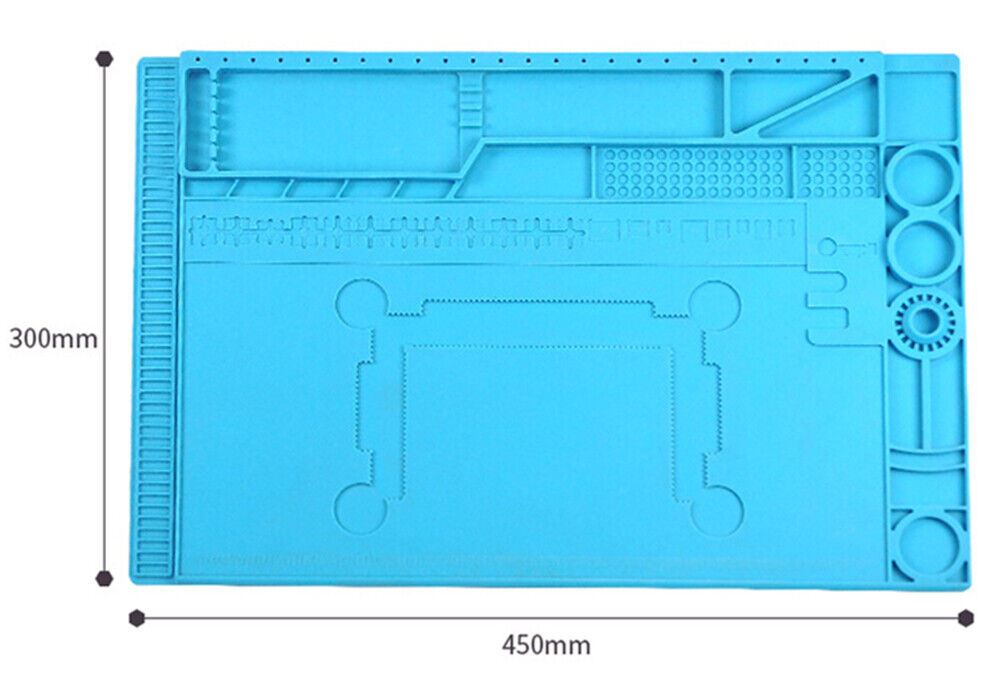 Silicone insulation pad TE505, 45x30cm, thermostable and anti-corrosive for watch repair tools.