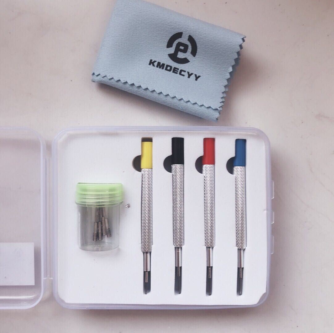 Set of 0.7mm-1.0mm watch pin punches, perfect for precise bracelet band adjustments.