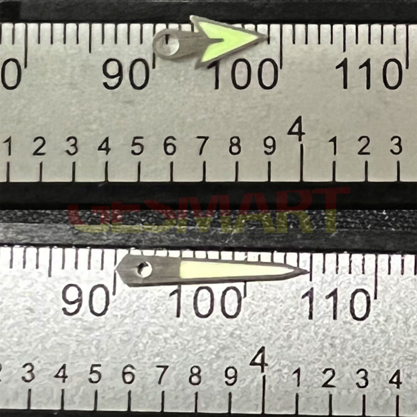 Silver Trim C3 Super Green Lume Watch Hands for SKX007/SBBN NH35 NH36 Movement