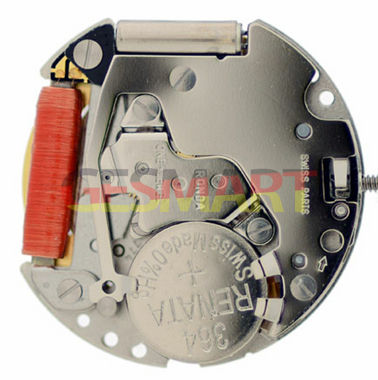 Ronda 774 quartz movement with date window at 3 and 6 o'clock for precise timekeeping