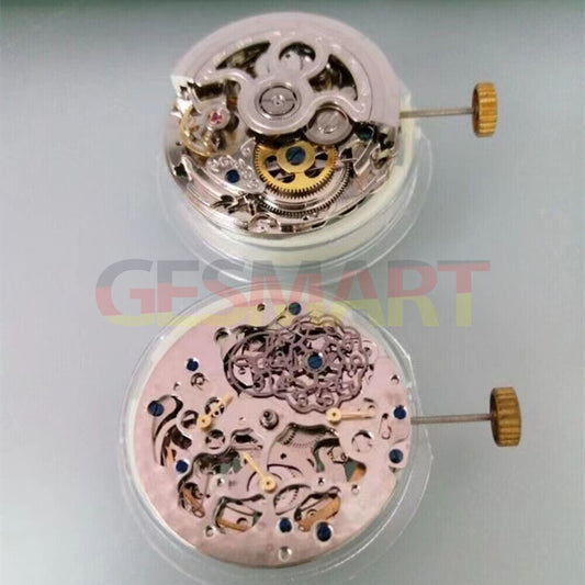 Silver Hangzhou 2189 automatic mechanical watch movement, multi-function, precision China-made component.