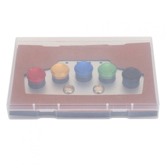 1. Set of 5 watch oiler cups with covers, ideal for precise oil storage ? perfect for watch repair supplies.