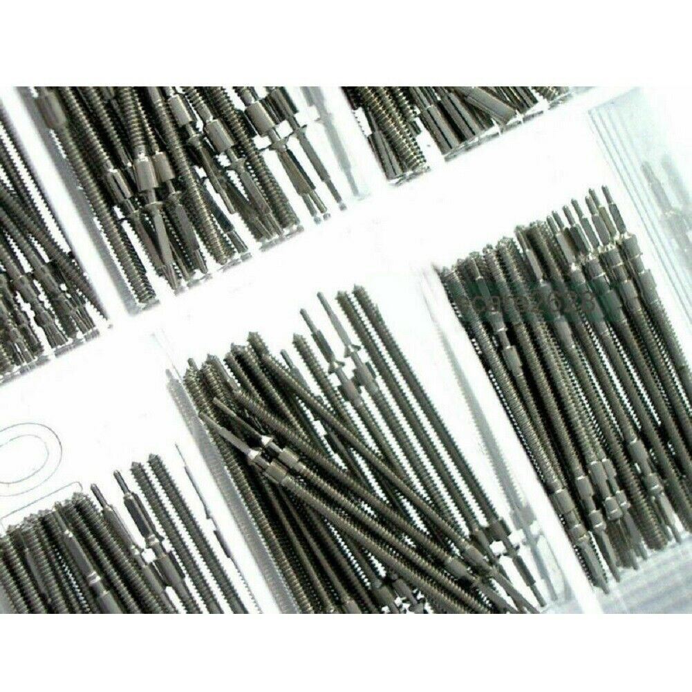 144-piece watch stem and crown set, ideal for precise ladies' and quartz watch repairs.