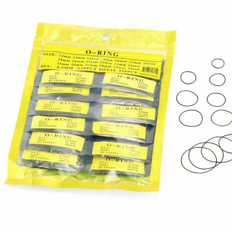 Set of 500  rubber O-rings 31-40mm for watch back cover sealing, perfect for watch repair and maintenance.