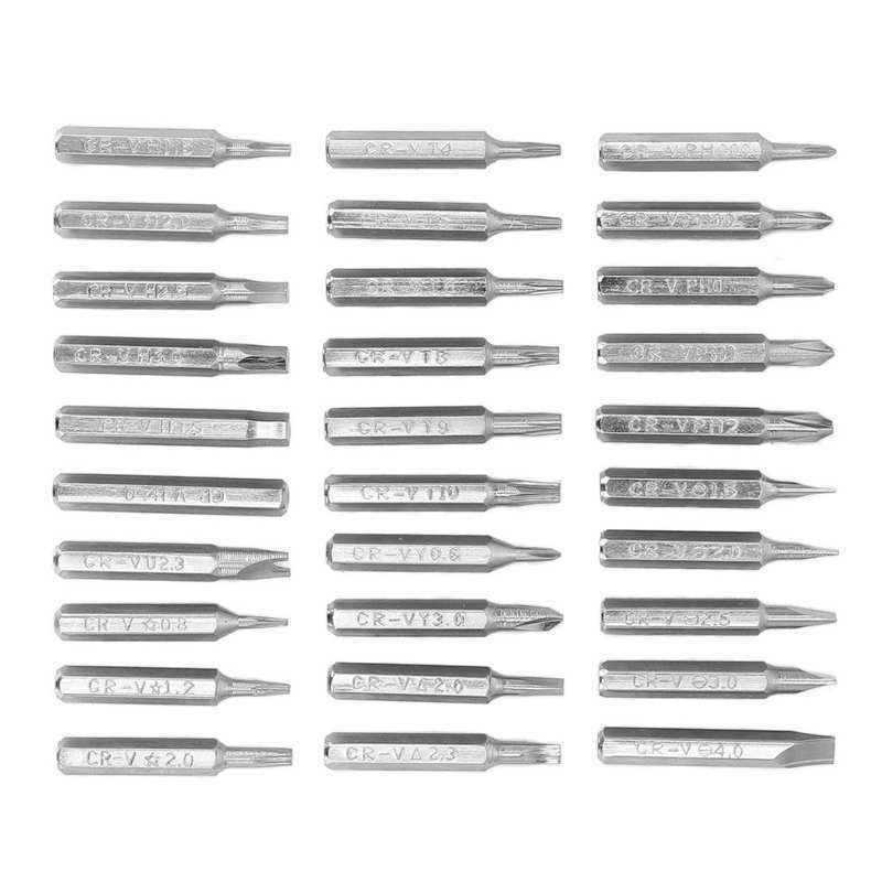 Professional 32-in-1 watch screwdriver set, alloy precision tools with storage box for detailed watch repairs