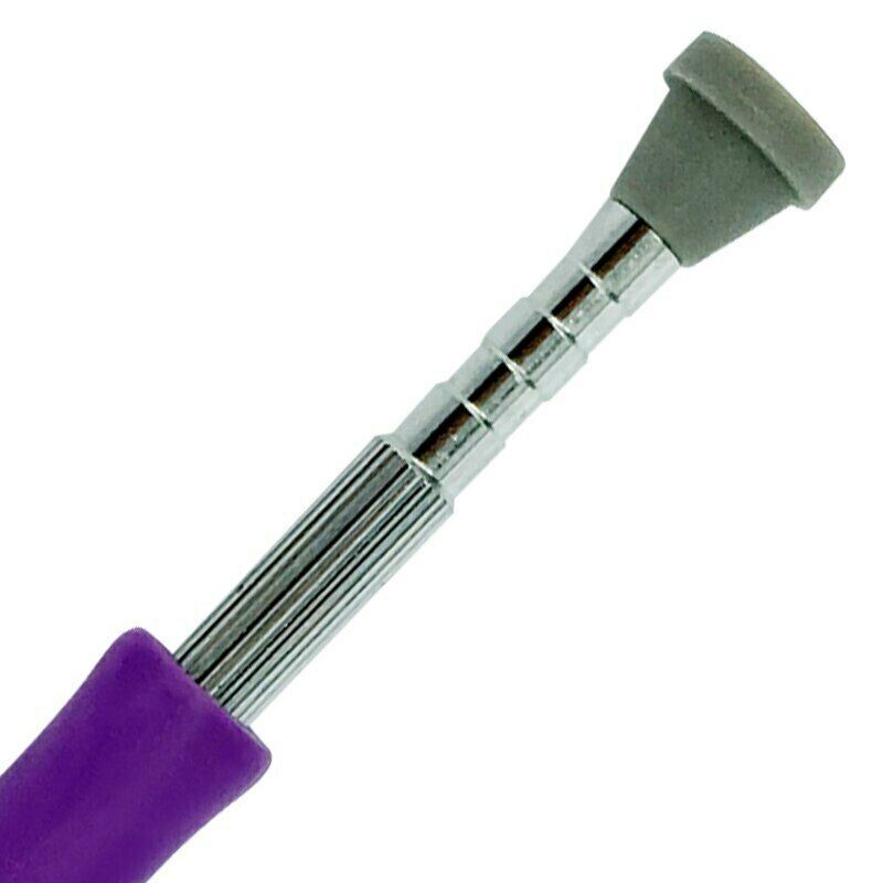 Magnetic screwdriver set with slotted and Phillips tips for precise watch and eyeglass repairs.