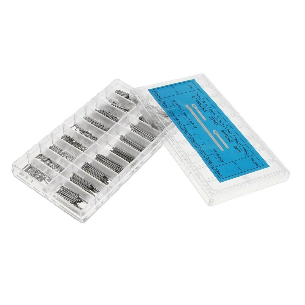 360 Pieces Watch Band Split Pins Stainless Steel With Double Flange Connector