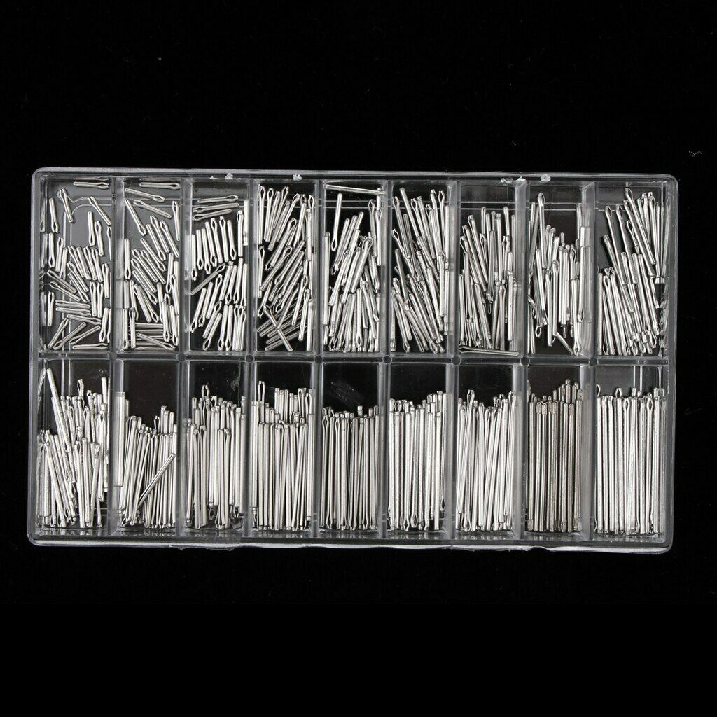 360 Pieces Watch Band Split Pins Stainless Steel With Double Flange Connector