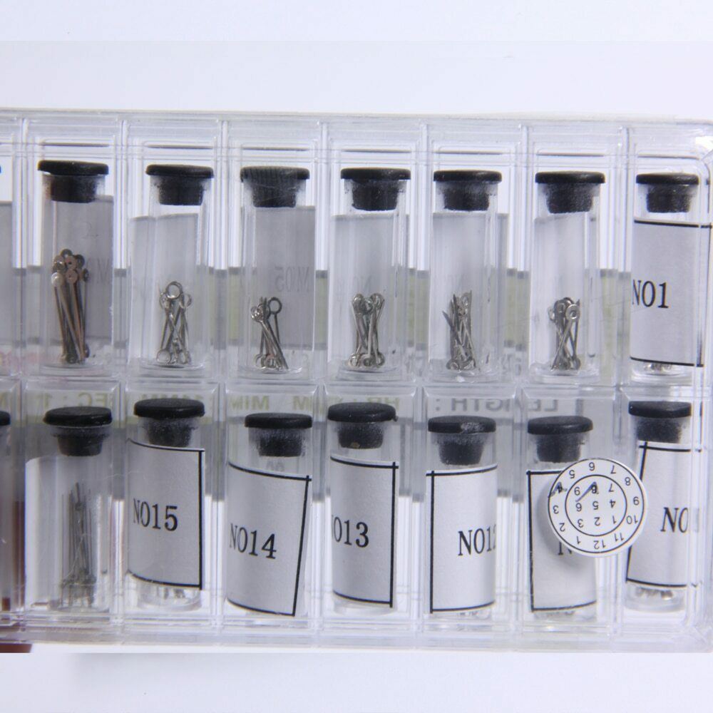 Silver hour, minute, and second hands set, 180PCS for precise watch repair and replacement.