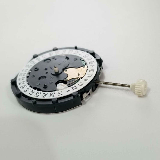 SUNON PE49 quartz watch repair part featuring date display and small seconds at 6 o?clock.