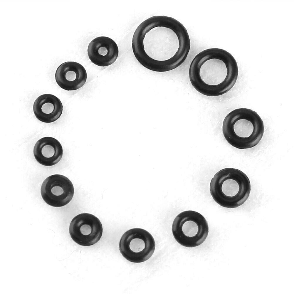 Mini Rubber O-Ring set in 12 sizes, durable waterproof seals for watch crowns and gasket repairs.