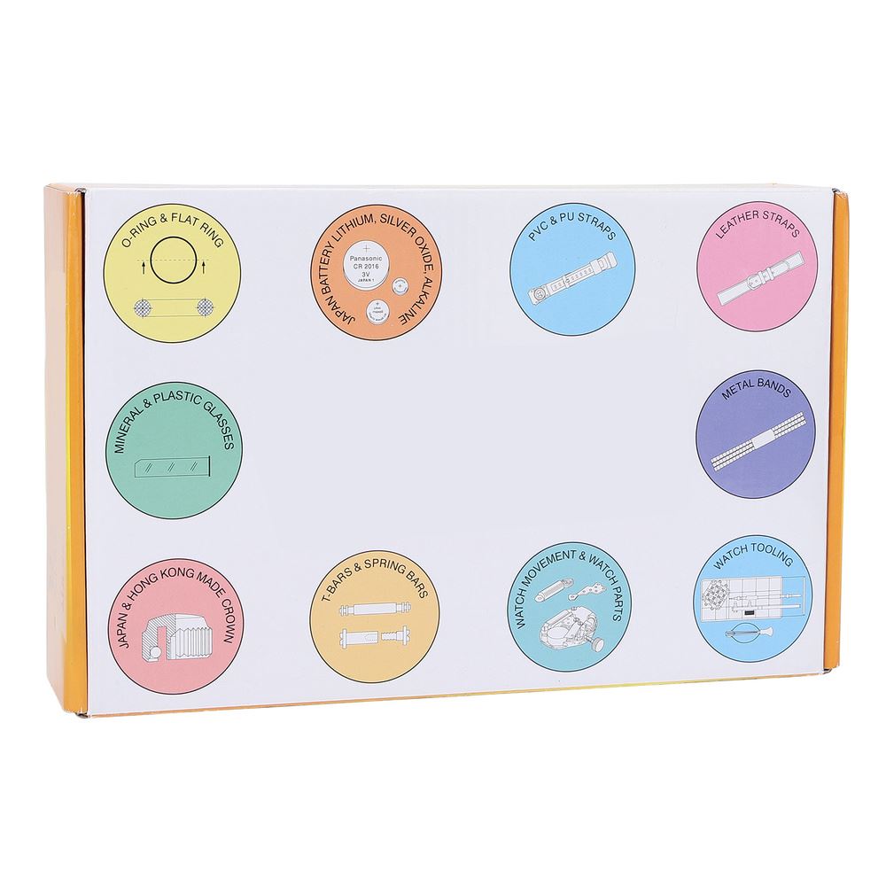 265pcs plastic waterproof O-ring seals, ideal for precise watch back repair and gasket replacement.