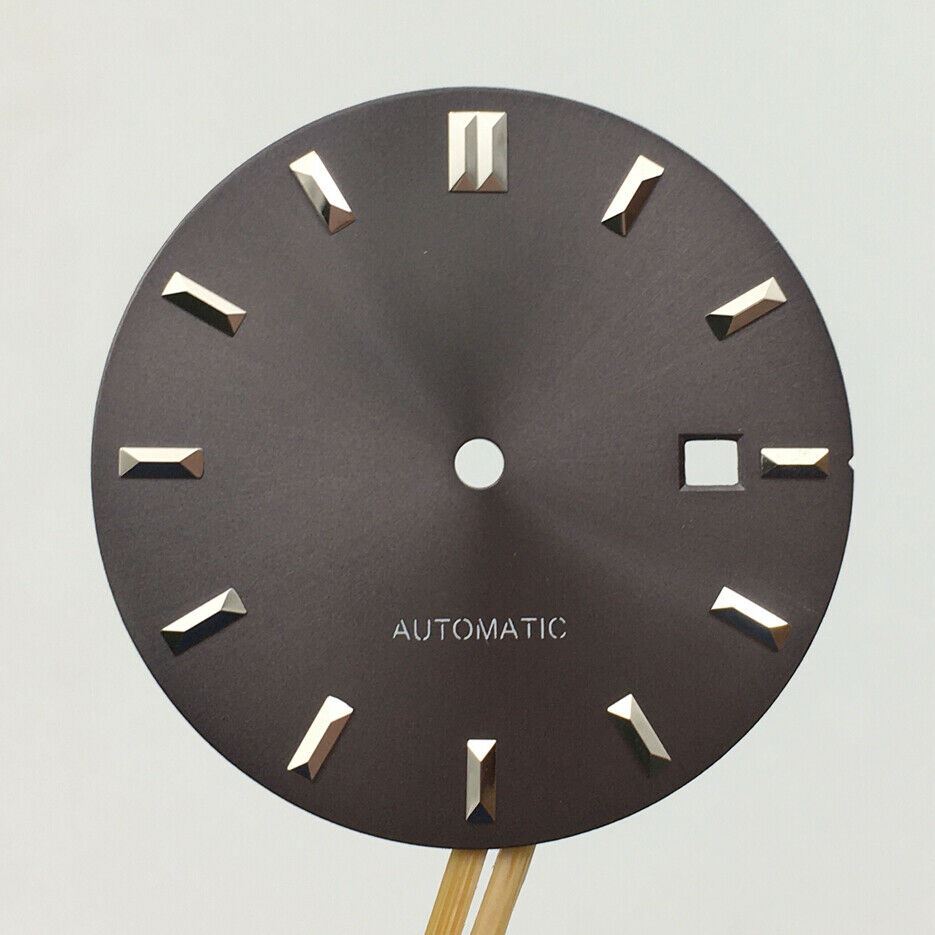 Watch dial 32.8mm with luminous markers, fits Miyota 2813, 8200, 8215 for accurate timekeeping.
