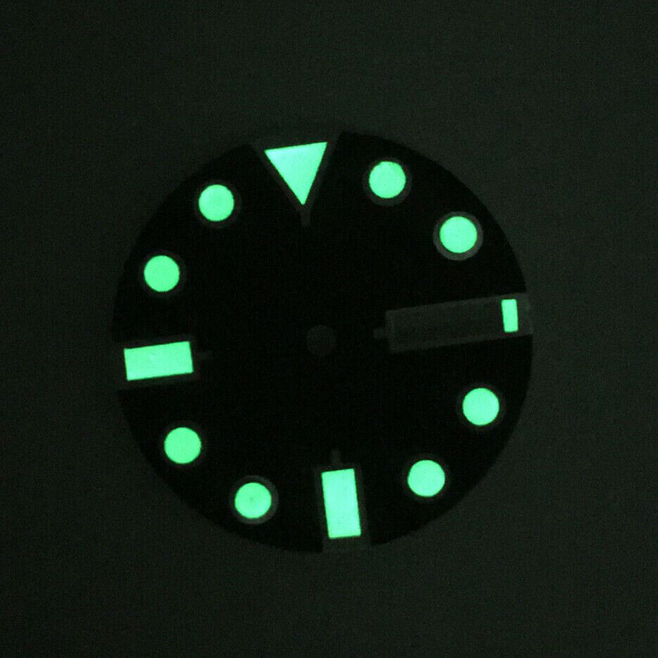 28.5mm luminous watch dial for NH35 movement, perfect for precision watch repair and customization.