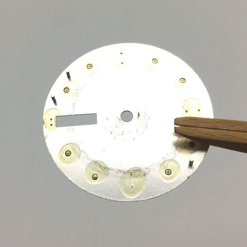 28.5mm luminous watch dial for NH35, ideal for precise watch repair and customization.