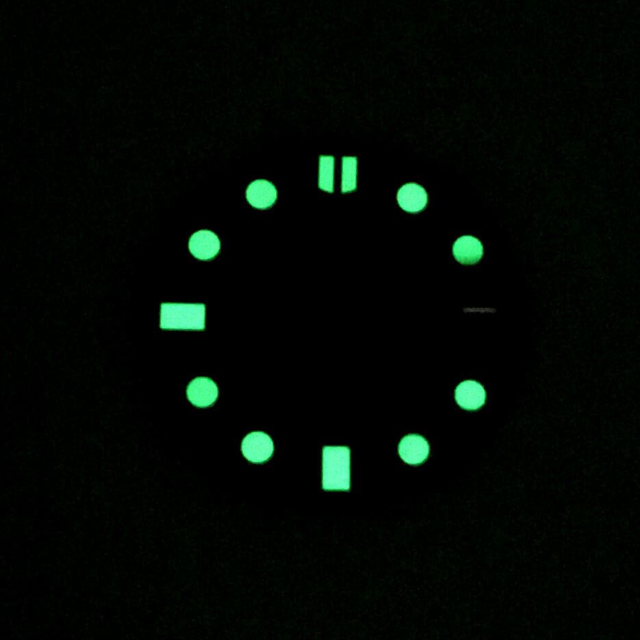 28.5mm luminous watch dial for NH35 movement, perfect for precise watch repairs and replacements.