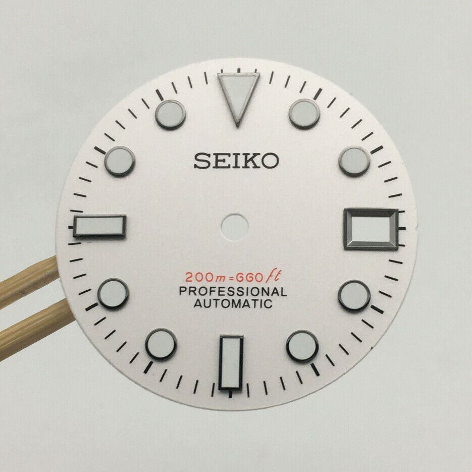 28.5mm luminous watch dial for NH35 movement, enhancing visibility in low light, ideal for watch repair.