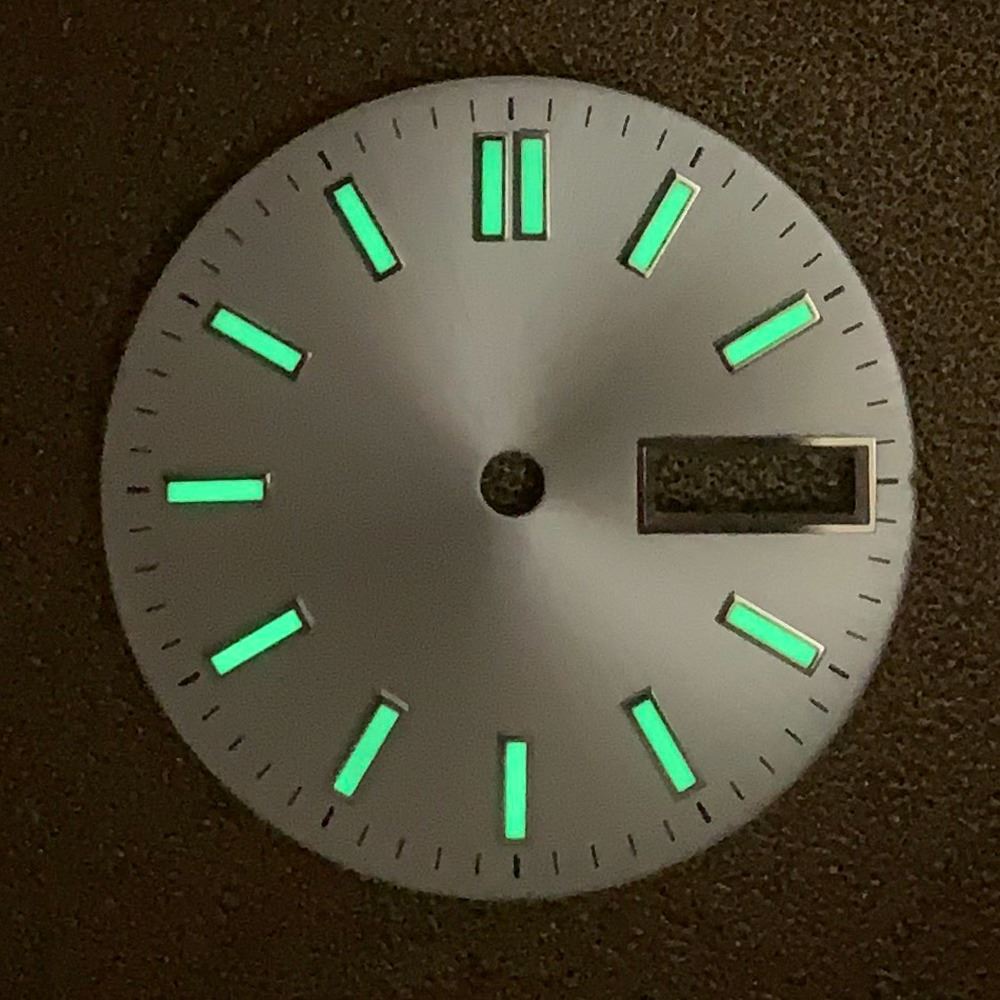 Cadran de montre lumineux de 28,5 mm, adapté au mouvement NH35, pièces de rechange
