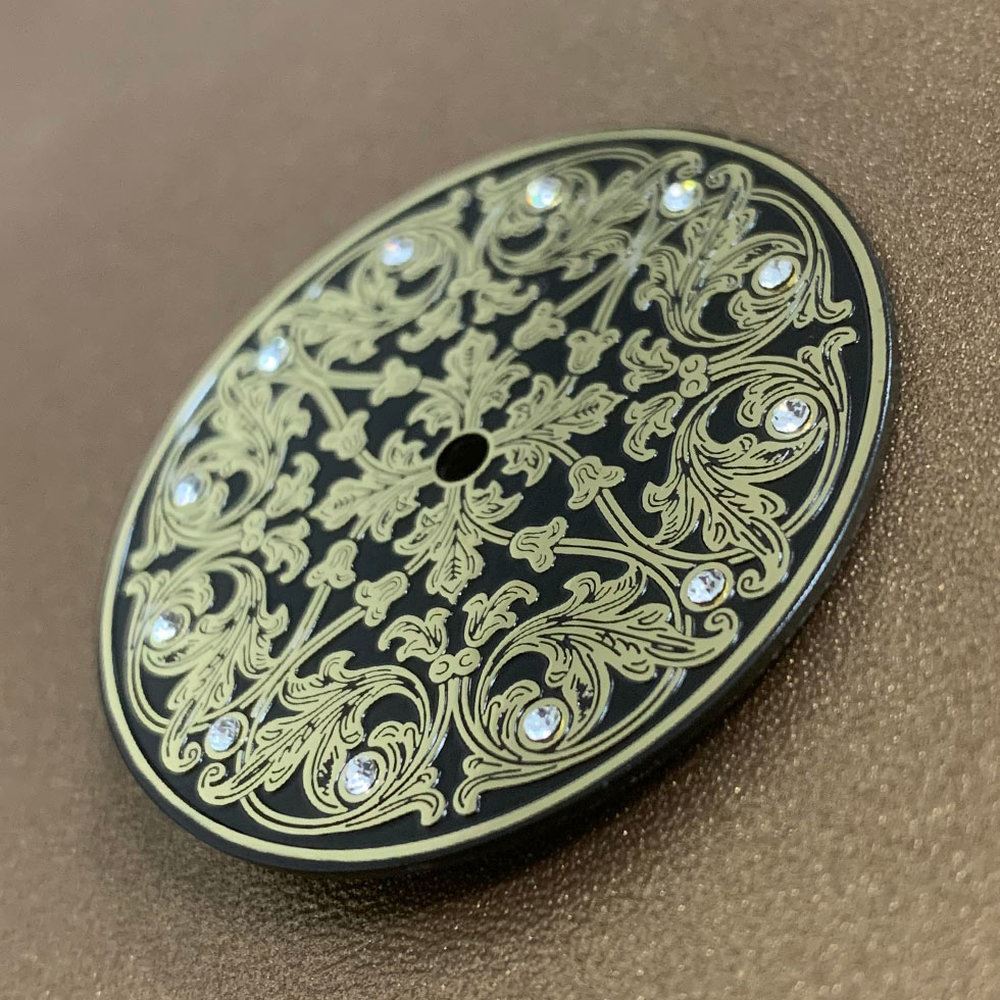 36mm 3D carved watch dial for ETA 6497/6498, Seagull ST3600/ST3620, precise Swiss watch accessory.