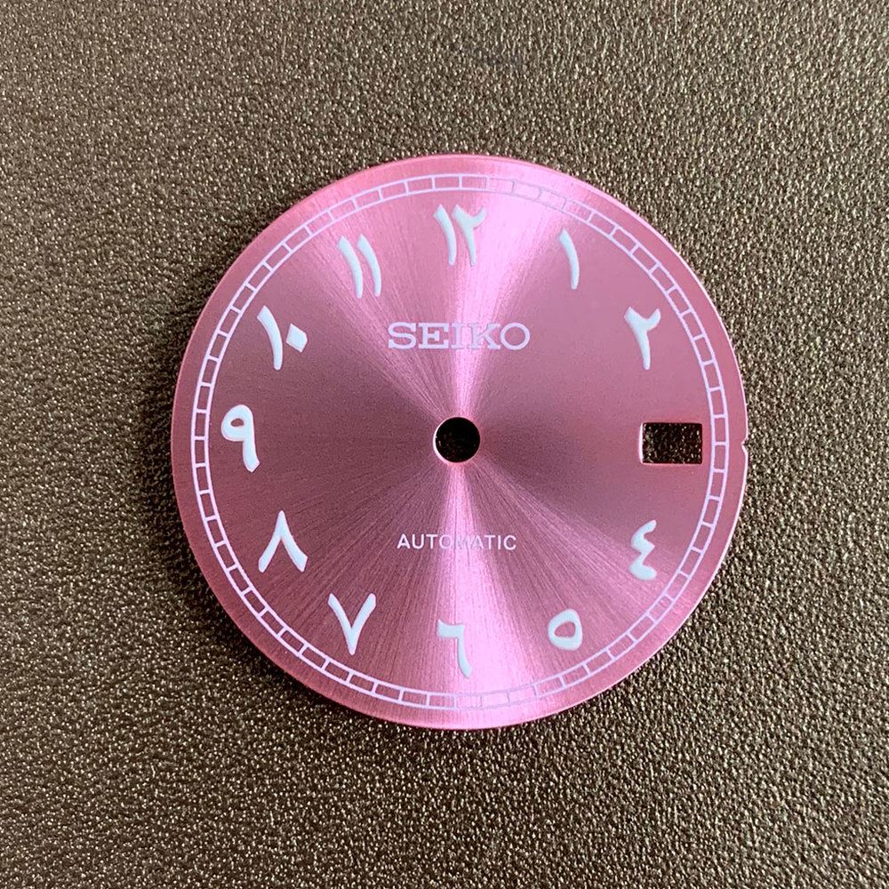28.5mm Arabic Font Watch Dial Luminous Suitable for NH35 Movement Watch Parts