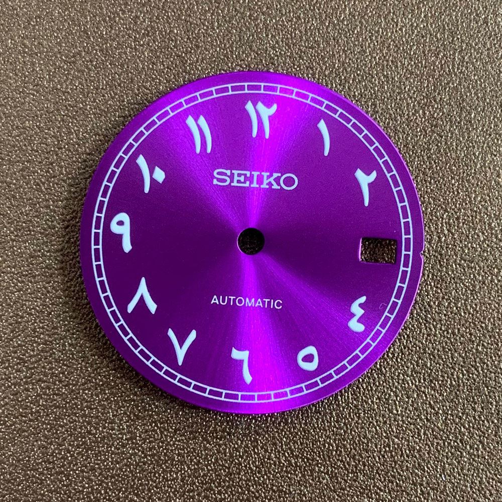 28.5mm Arabic Font Watch Dial Luminous Suitable for NH35 Movement Watch Parts