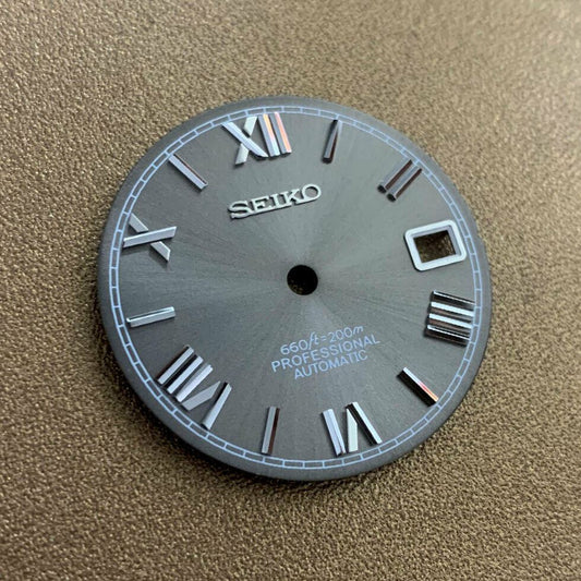 28.5mm watch dial with Roman numerals for NH35 NH36 movement, ideal for custom watch repairs.