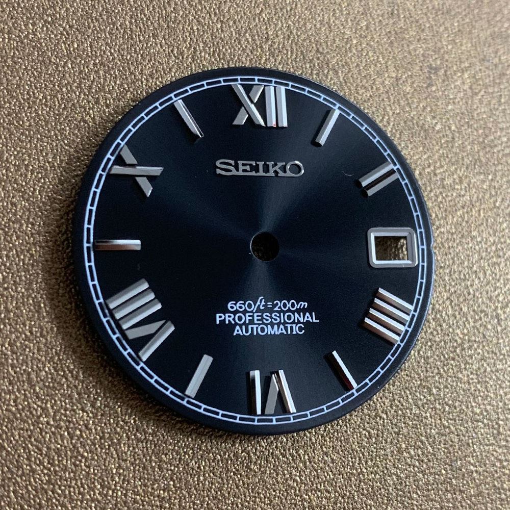 Cadran de montre à chiffres romains de 28,5 mm, compatible avec les pièces de montre à mouvement NH35 et NH36