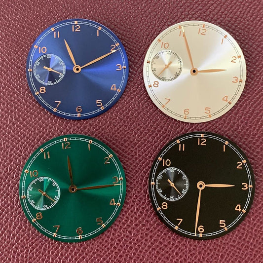 37mm watch dial by Seagull, compatible with 6497 and 3600 movements for precise replacements.