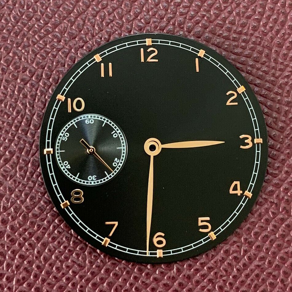 37mm Seagull brand watch dial for 6497 3600 movement, ideal replacement part for vintage watch repairs.