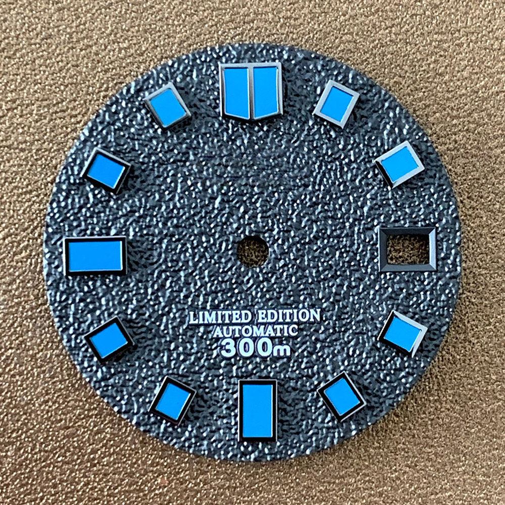 Colorful 28.5mm watch dial for NH35 movement, perfect replacement for watch repairs.