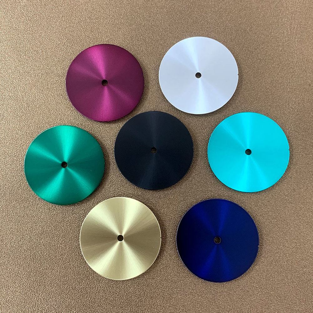 28.5mm shiny watch dial for NH35 movement, no calendar, precision watch accessory for repairs.