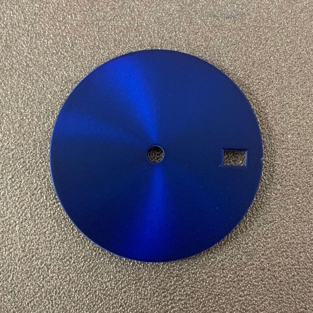 28.5mm shiny watch dial for NH35 movement, no calendar, precision repair accessory.