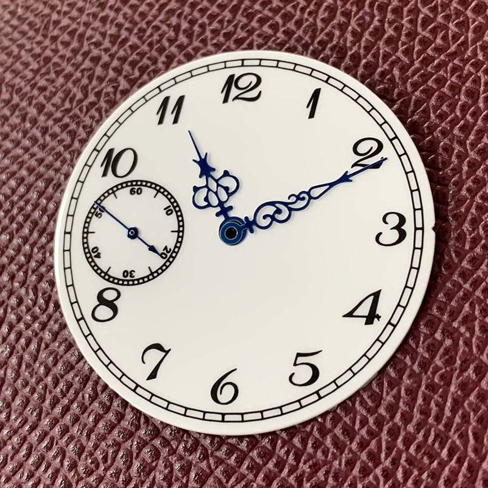 Cadran de montre blanc de 38,8 mm avec aiguilles, compatible avec les mouvements <tc>ETA</tc>6497, 6498 et ST3600