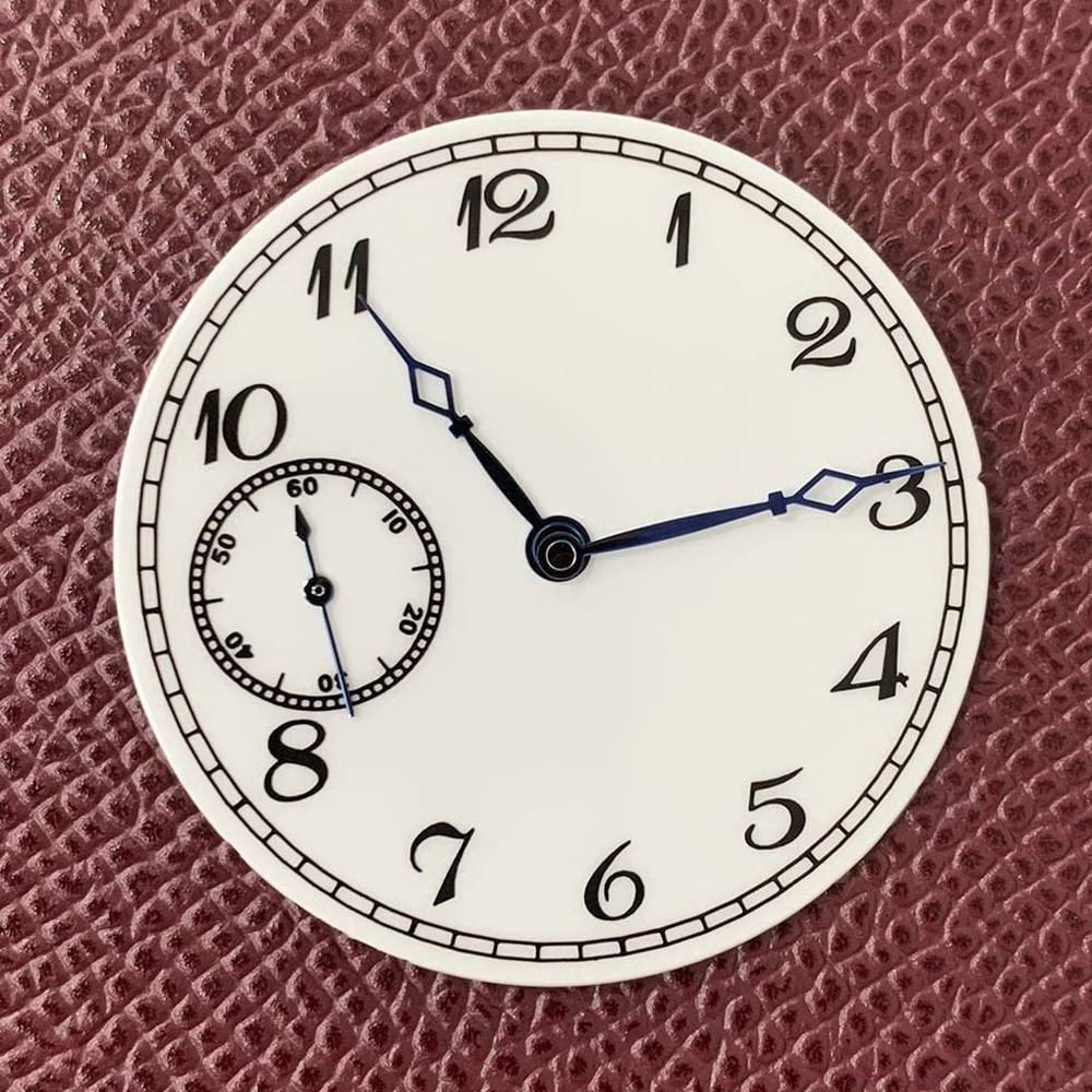 38.8mm white watch dial with hands for ETA6497, 6498, ST3600 suitable for vintage watch repair