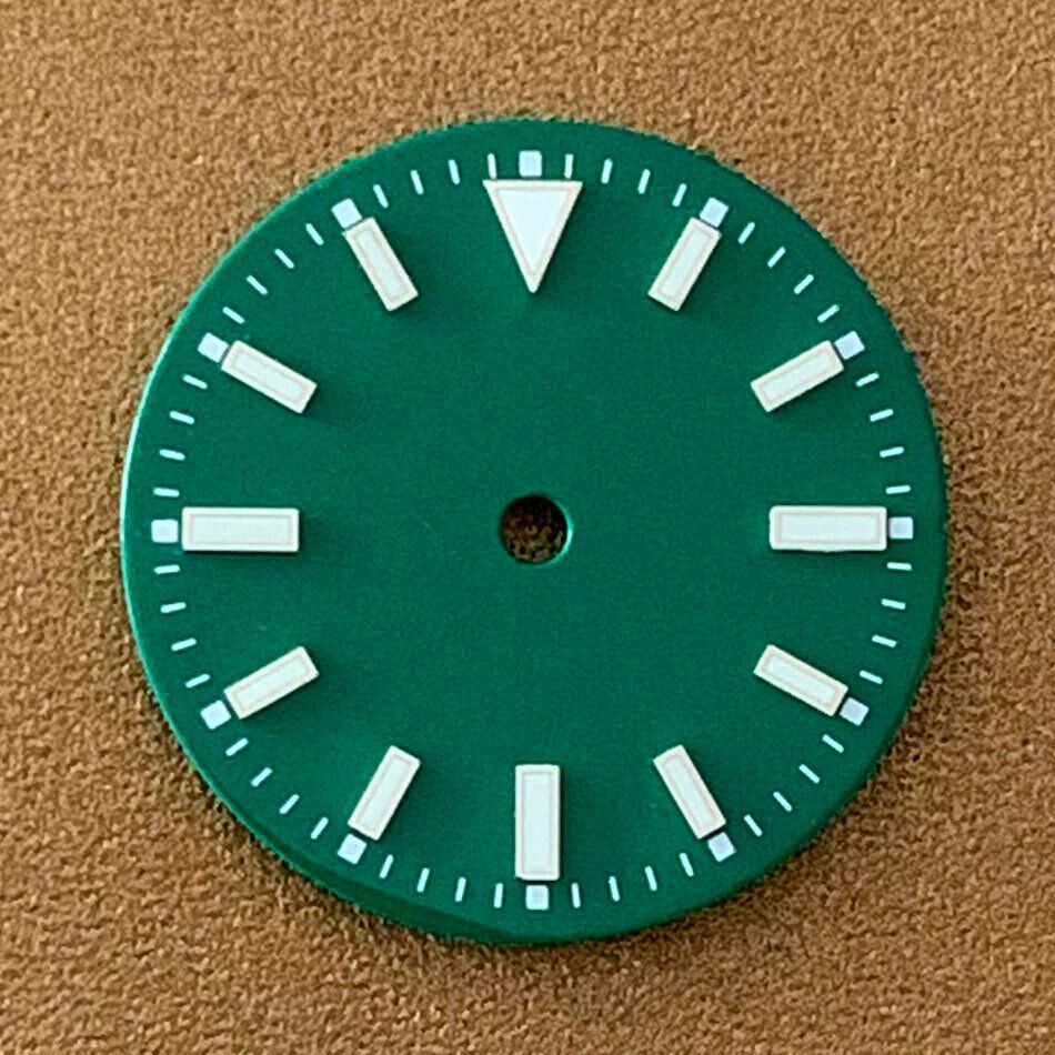 29mm luminous watch dial compatible with NH35/NH36 and ETA 2836/8215/2813 movements, improving readability and style.
