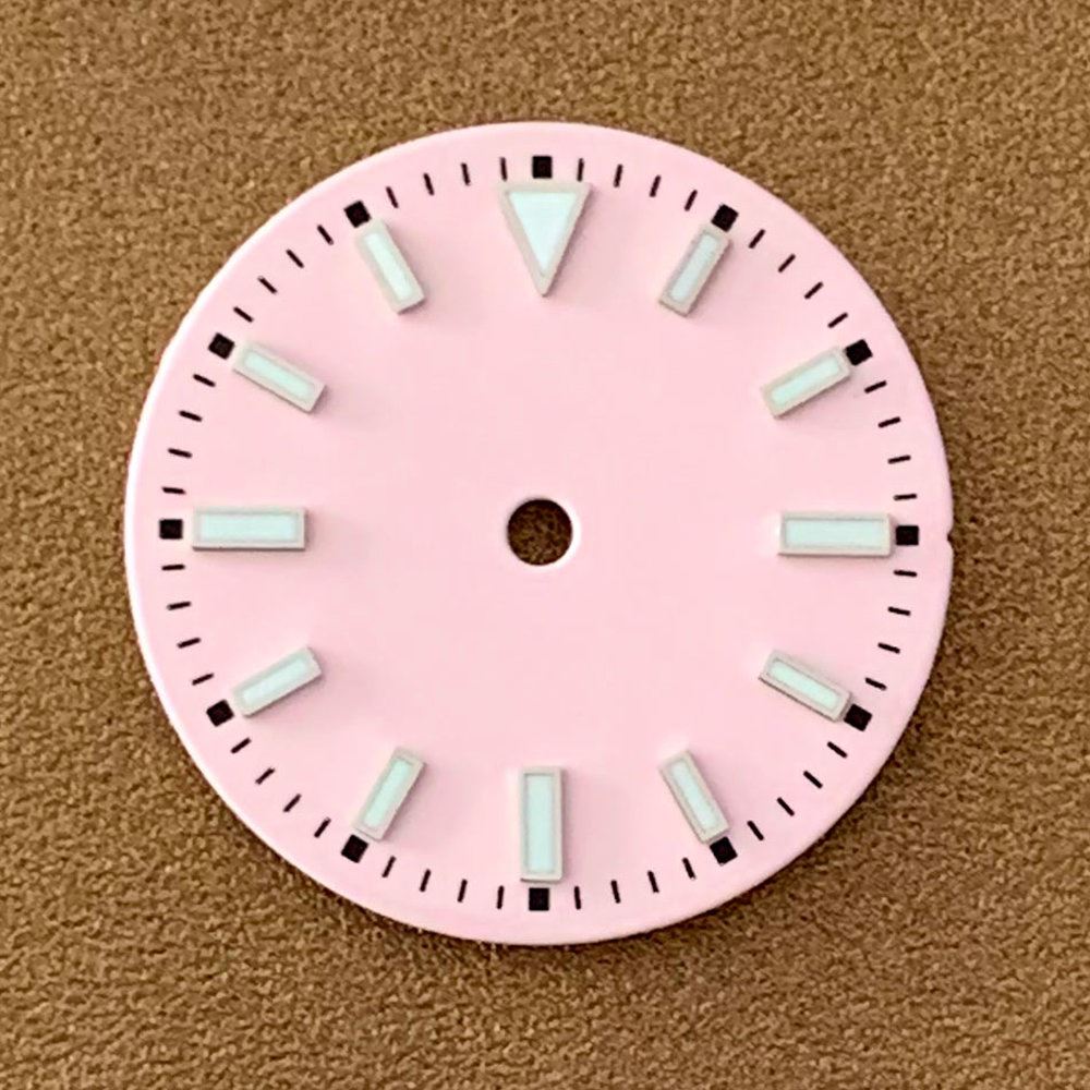 29mm luminous watch dial compatible with NH35/NH36 ETA movements, boosting readability and style.