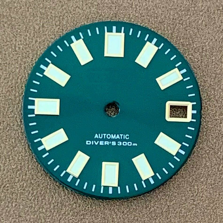 28,5 mm Uhrenzifferblatt C3 Grün leuchtend Geeignet für NH35 NH36 Uhrwerk Uhrenteile
