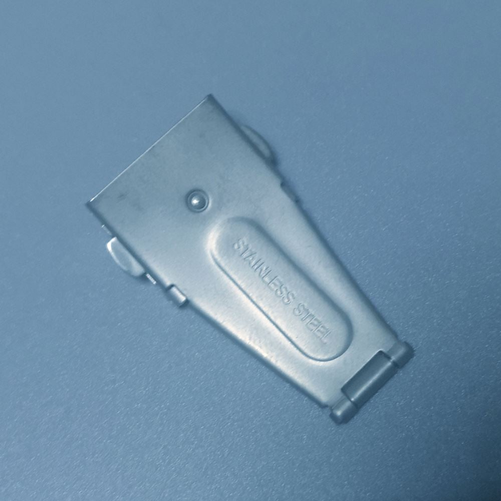 Stainless steel butterfly buckle clasp, double press design for secure watch fit.