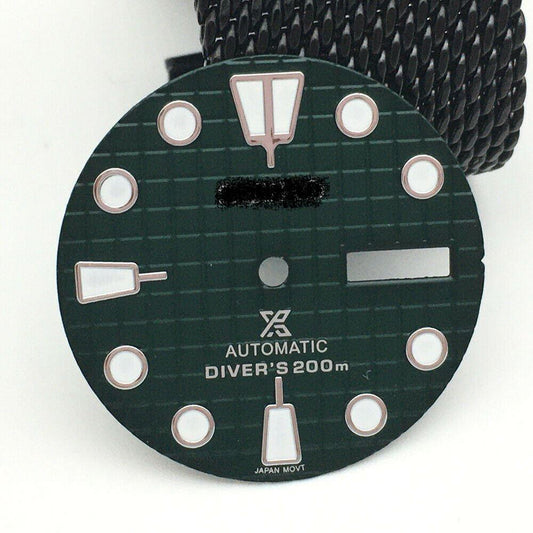 Luminous watch dial compatible with NH36 NH35 movement, ideal for precise timekeeping and easy reading in low light.