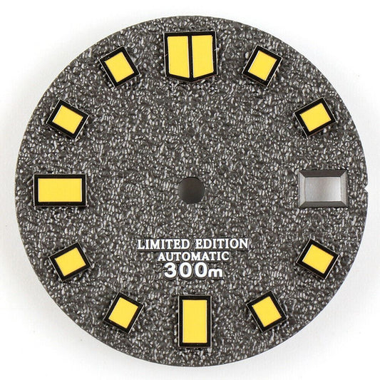 Luminous 28.5mm watch dial with hands, compatible with NH35 movement watch parts