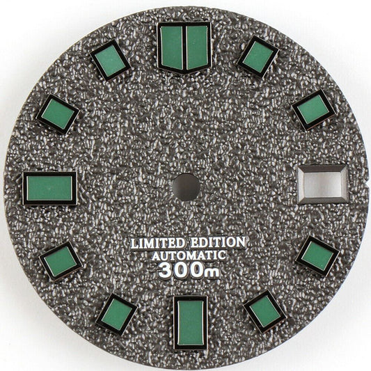 28.5mm luminous watch dial with hands for NH35 movement, perfect for custom watch repairs - Brand included.